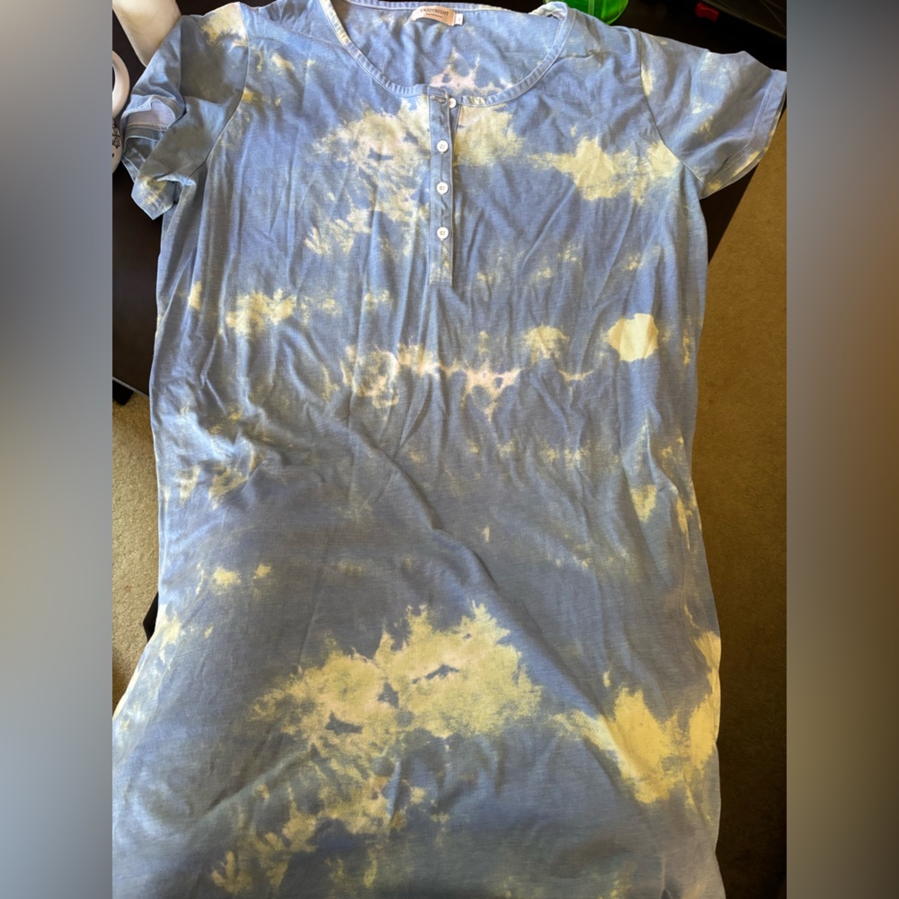 Enjoynight Blue-Green Tie-Dye Nightgown